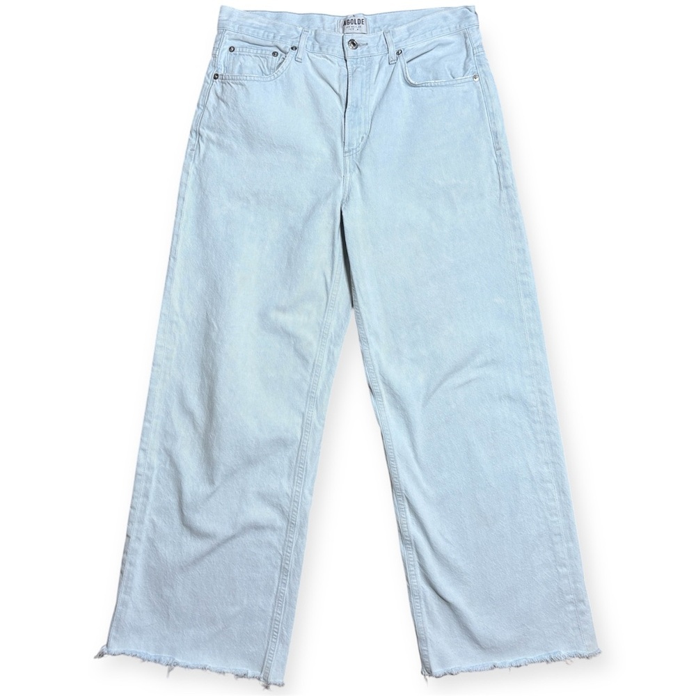 AGOLDE Feel Good Wide-Leg Jeans In Lightwash Sz 28